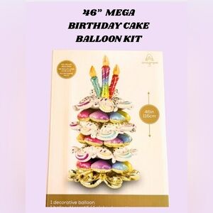 XL 46” Colorful Birthday Cake Balloon Tower